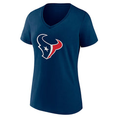 Women's Team Authentic Personalized Name & Number V-Neck T-Shirt - Houston Texans
