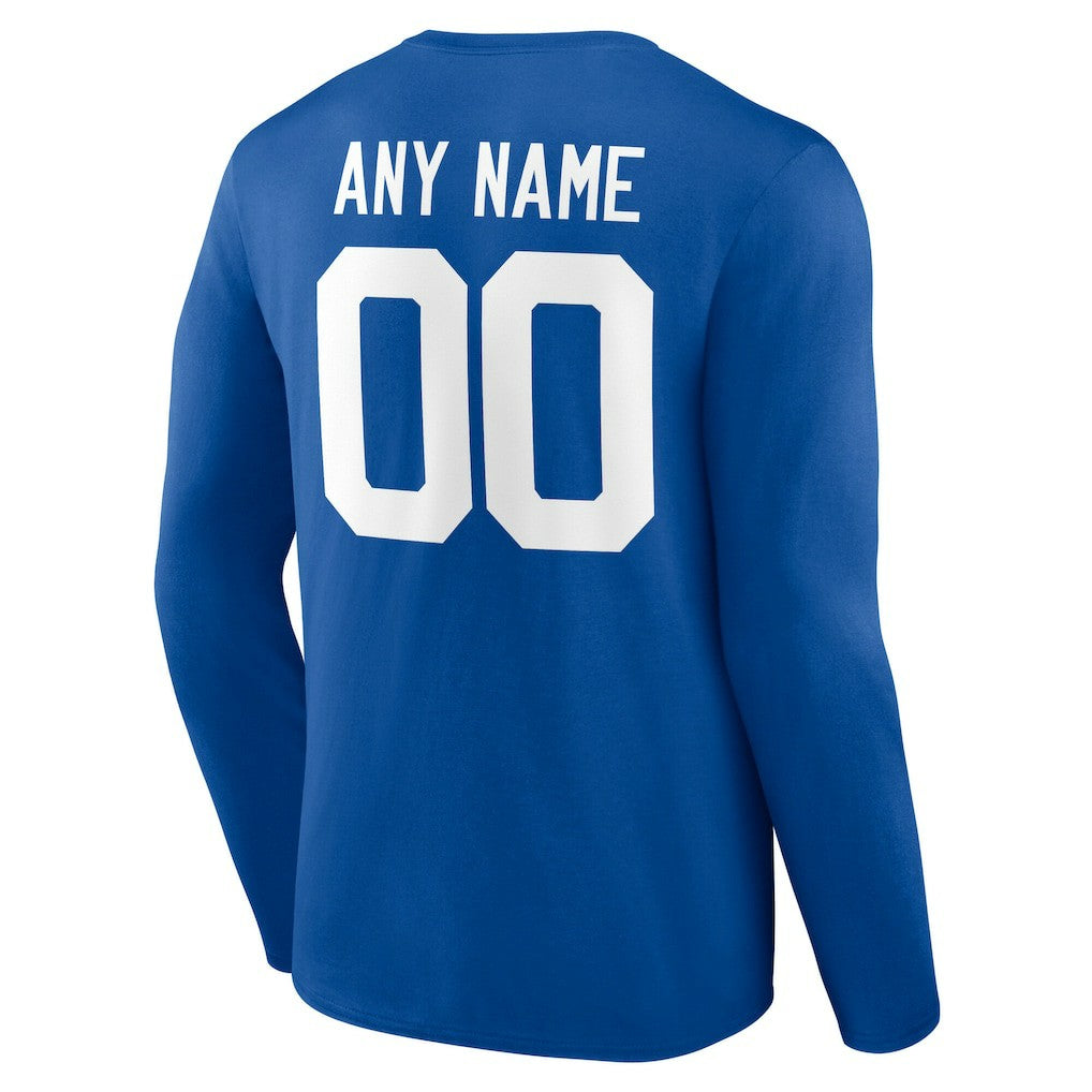 Team Authentic Personalized Name & Number Long Sleeve T-Shirt - Indianapolis Colts
