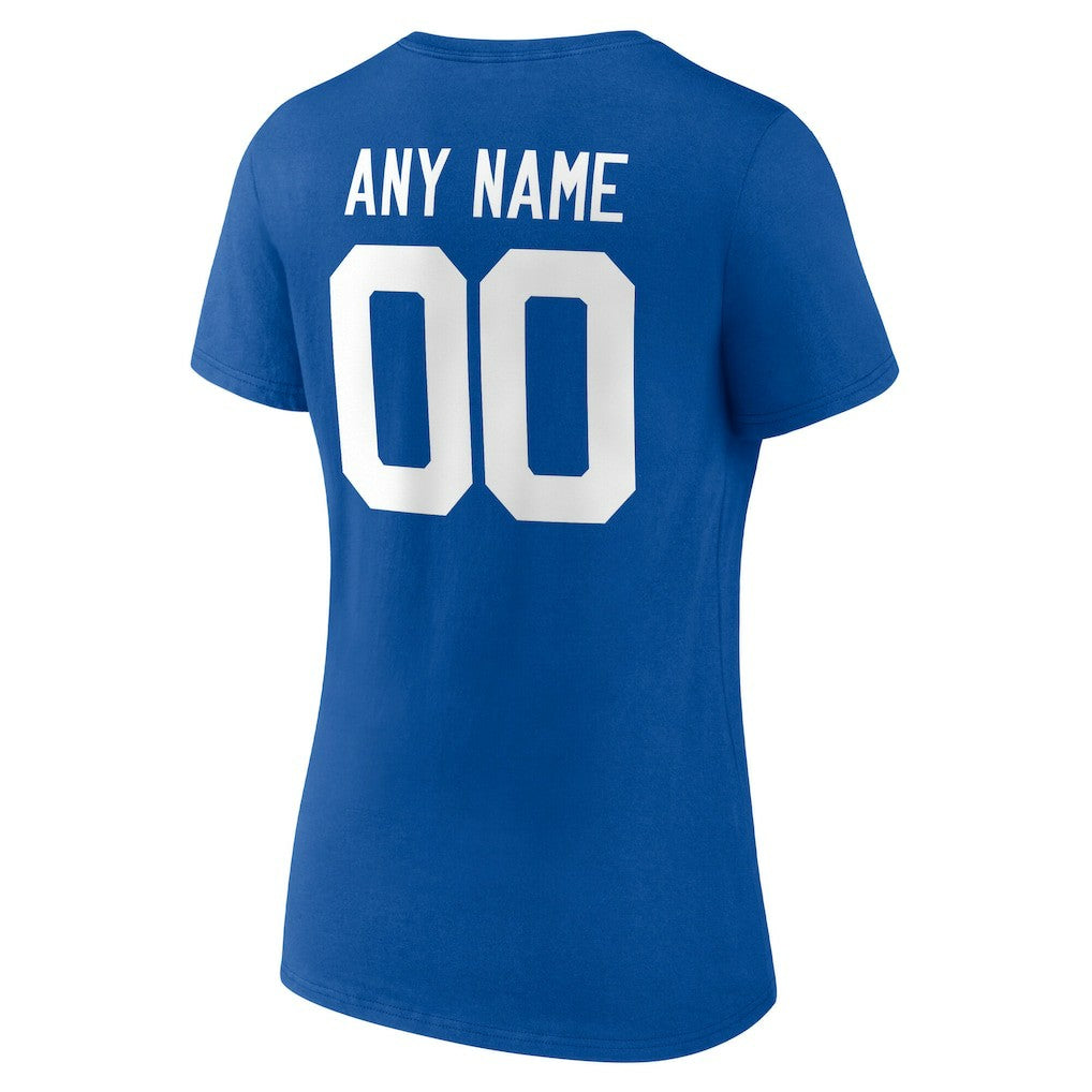 Women's Team Authentic Personalized Name & Number V-Neck T-Shirt - Indianapolis Colts