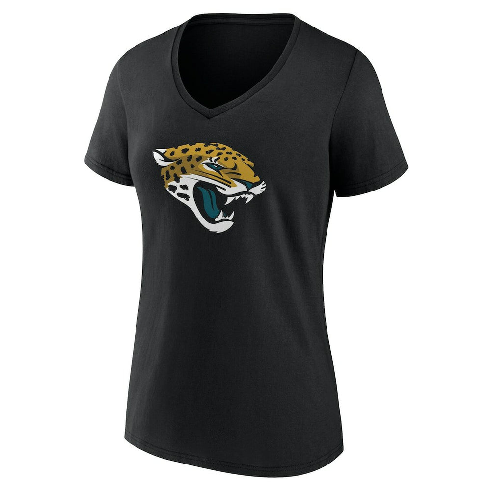Women's Team Authentic Personalized Name & Number V-Neck T-Shirt - Jacksonville Jaguars
