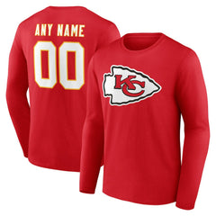 Team Authentic Personalized Name & Number Long Sleeve T-Shirt - Kansas City Chiefs