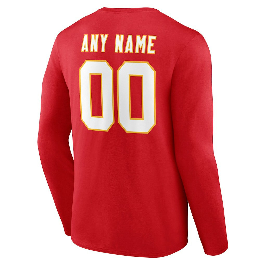 Team Authentic Personalized Name & Number Long Sleeve T-Shirt - Kansas City Chiefs
