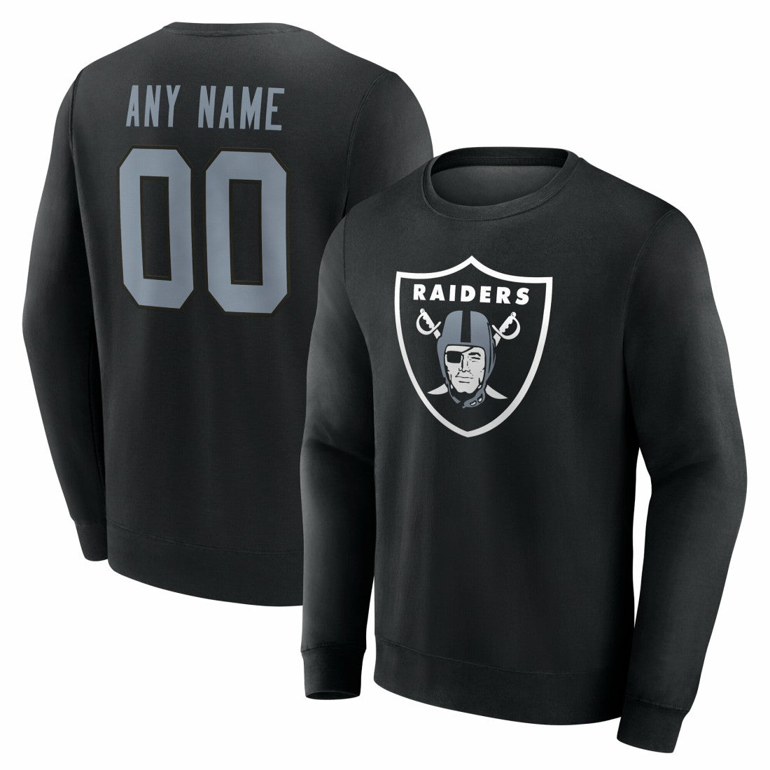 Team Authentic Personalized Name & Number Sweatshirt - Las Vegas Raiders