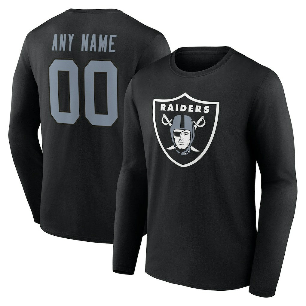 Team Authentic Personalized Name & Number Long Sleeve T-Shirt - Las Vegas Raiders