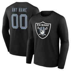 Team Authentic Personalized Name & Number Long Sleeve T-Shirt - Las Vegas Raiders