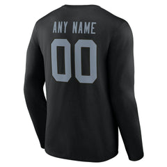 Team Authentic Personalized Name & Number Long Sleeve T-Shirt - Las Vegas Raiders