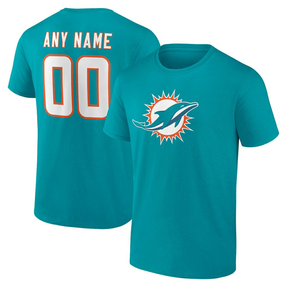 Team Authentic Personalized Name & Number T-Shirt - Miami Dolphins