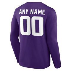 Team Authentic Personalized Name & Number Long Sleeve T-Shirt - Minnesota Vikings