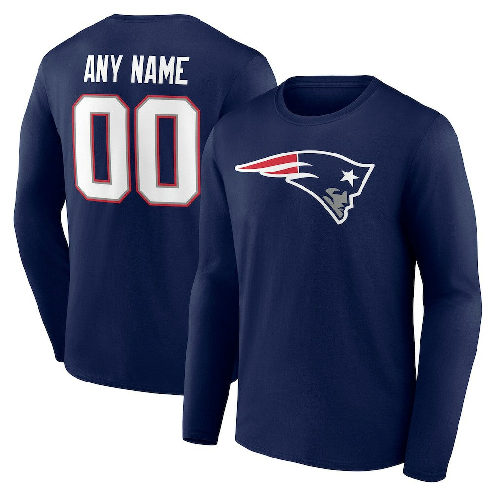 Team Authentic Personalized Name & Number Long Sleeve T-Shirt - New England Patriots