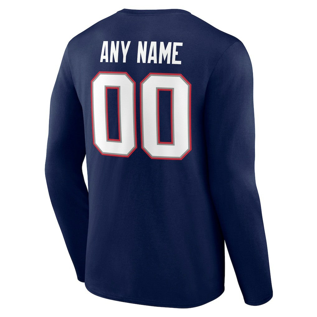 Team Authentic Personalized Name & Number Long Sleeve T-Shirt - New England Patriots