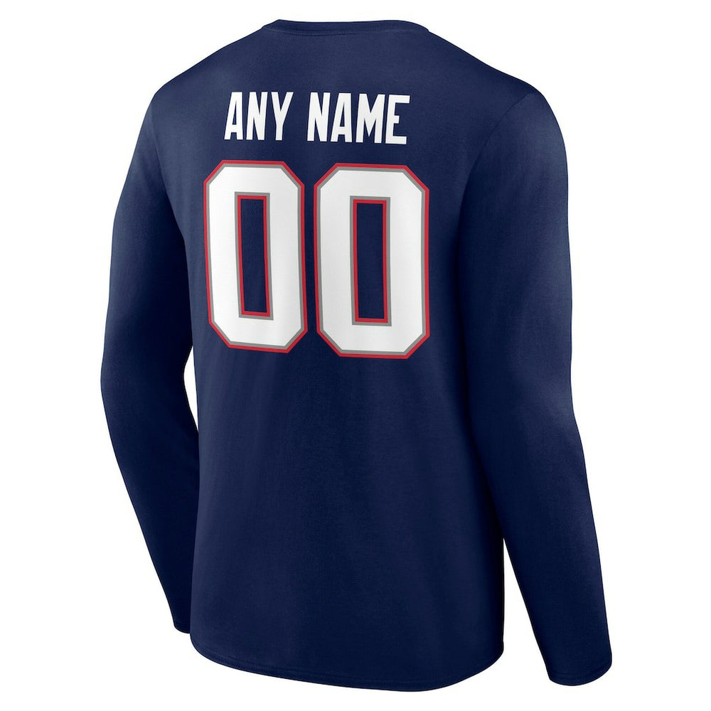 Team Authentic Personalized Name & Number Long Sleeve T-Shirt - New England Patriots