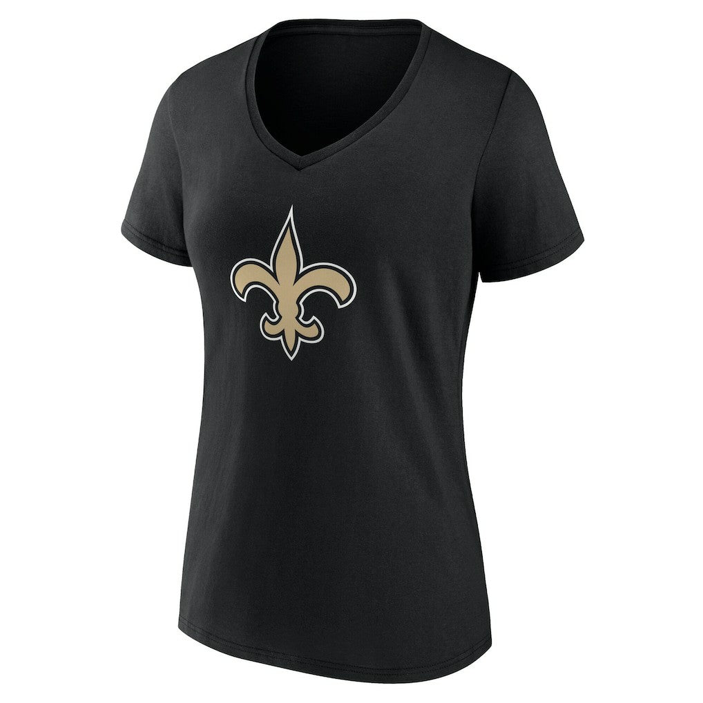 Women's Team Authentic Personalized Name & Number V-Neck T-Shirt - New Orleans Saints