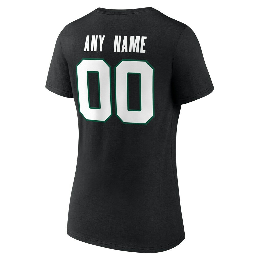 Women's Team Authentic Personalized Name & Number V-Neck T-Shirt - New York Jets