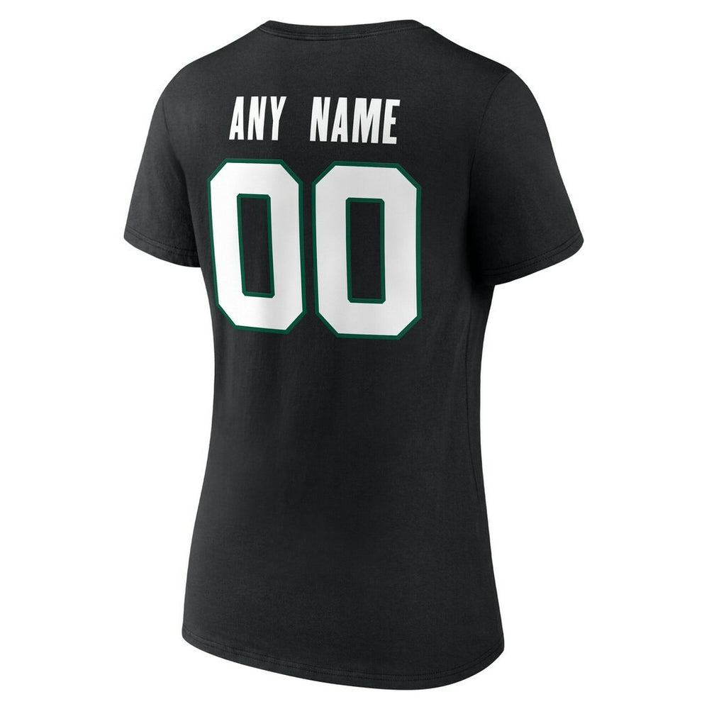 Women's Team Authentic Personalized Name & Number V-Neck T-Shirt - New York Jets