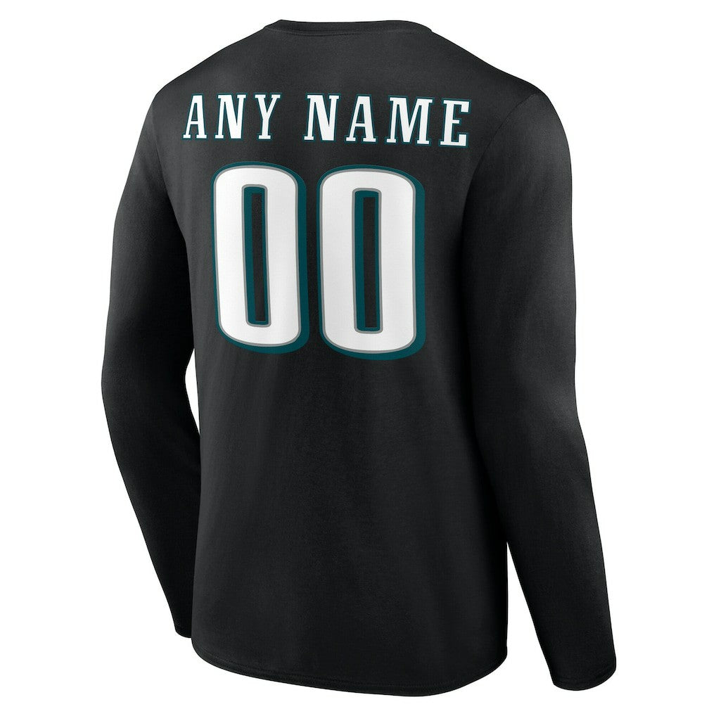 Team Authentic Personalized Name & Number Long Sleeve T-Shirt - Philadelphia Eagles