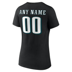 Women's Team Authentic Personalized Name & Number V-Neck T-Shirt - Philadelphia Eagles