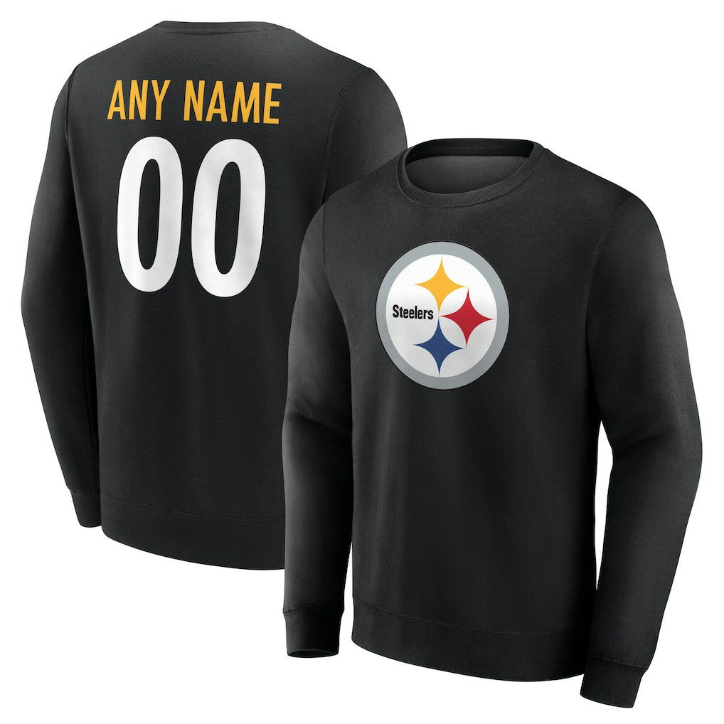 Team Authentic Personalized Name & Number Sweatshirt - Pittsburgh Steelers