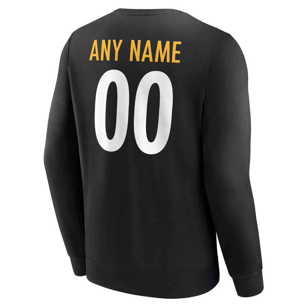 Team Authentic Personalized Name & Number Sweatshirt - Pittsburgh Steelers