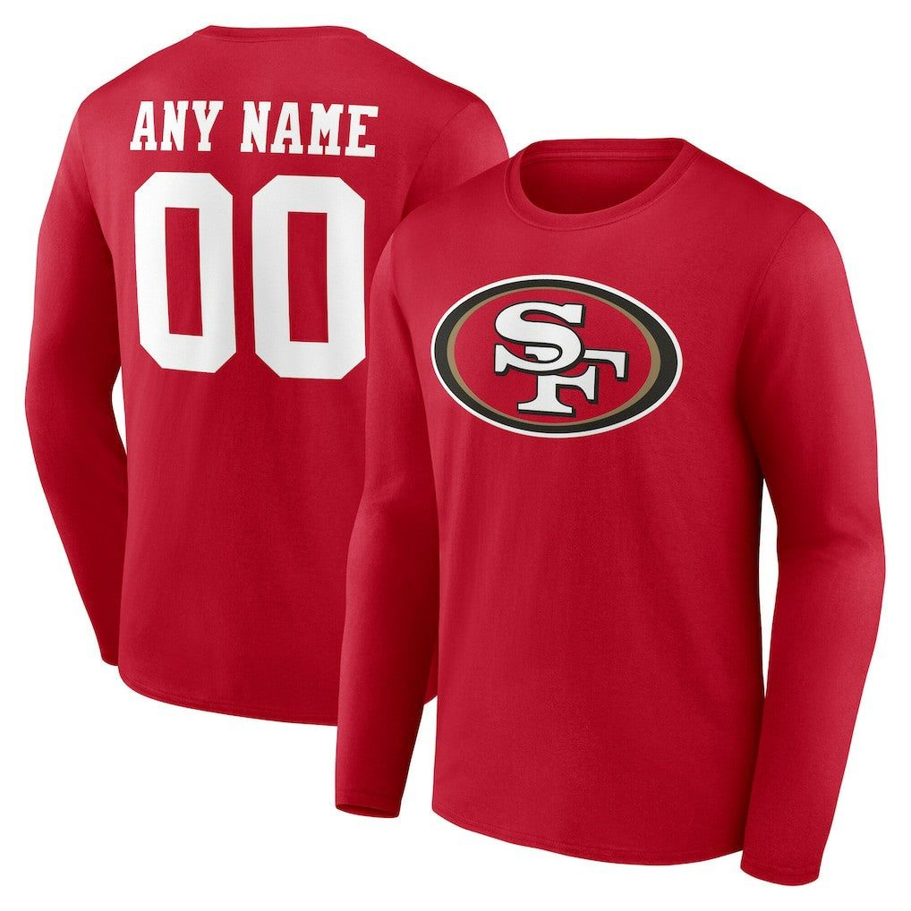 Team Authentic Personalized Name & Number Long Sleeve T-Shirt - San Francisco 49ers