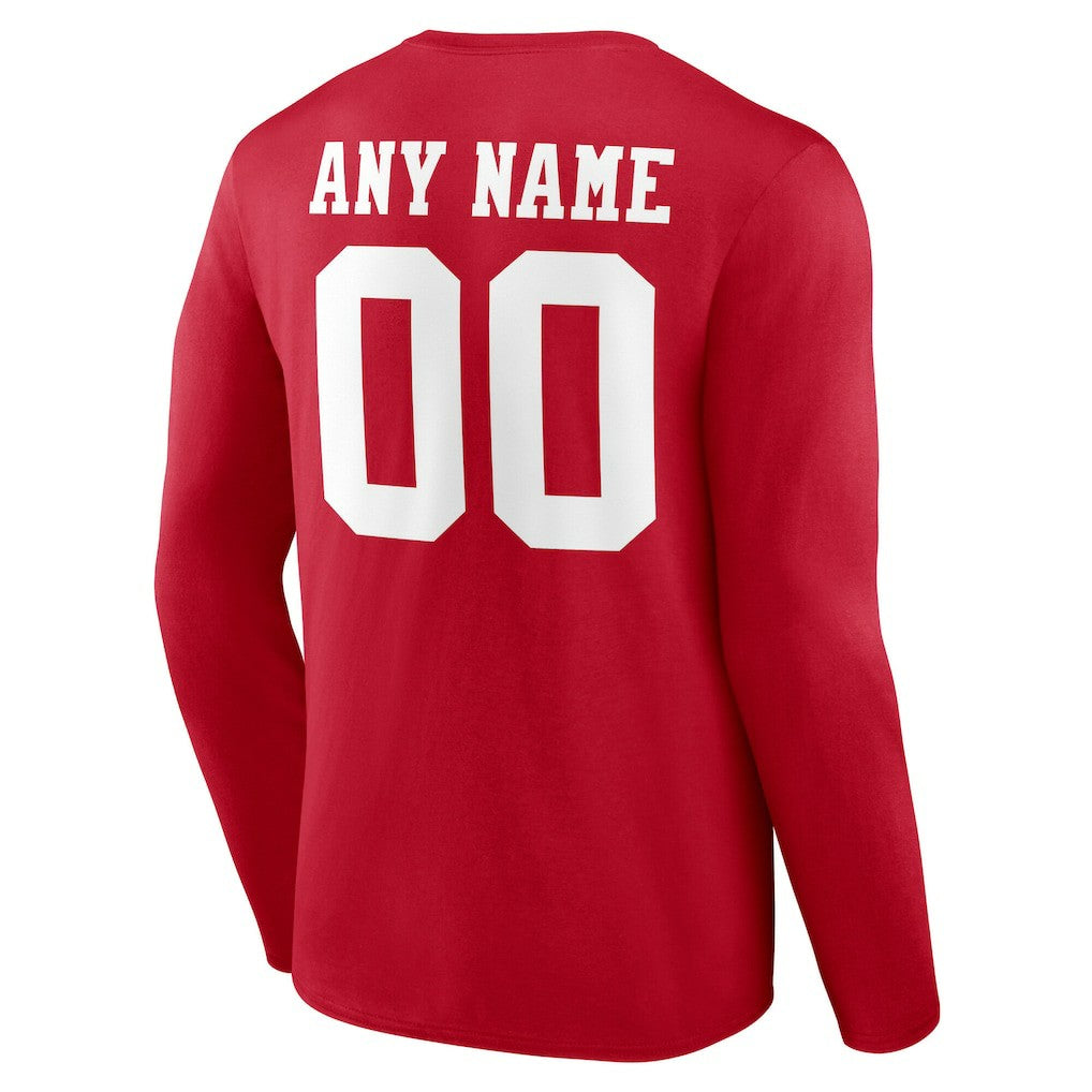 Team Authentic Personalized Name & Number Long Sleeve T-Shirt - San Francisco 49ers