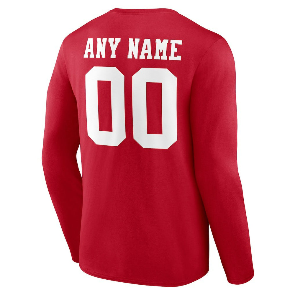 Team Authentic Personalized Name & Number Long Sleeve T-Shirt - San Francisco 49ers