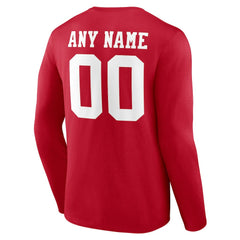 Team Authentic Personalized Name & Number Long Sleeve T-Shirt - San Francisco 49ers