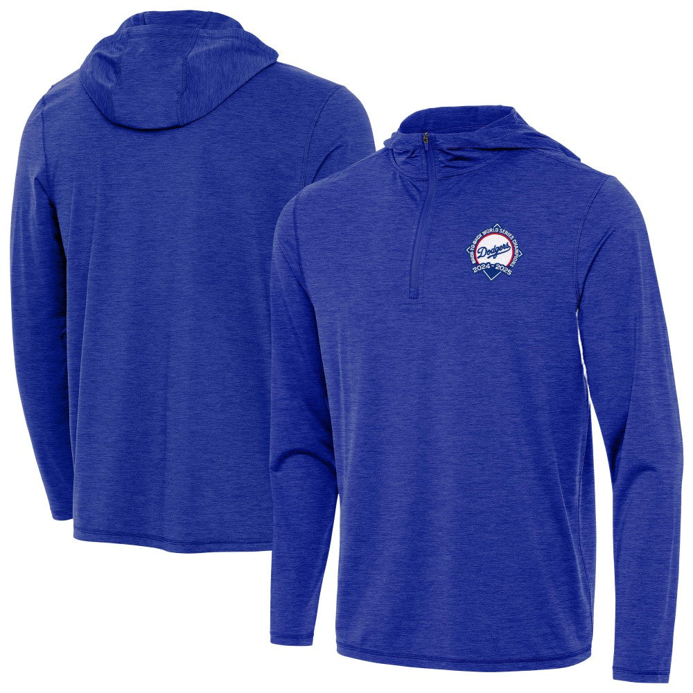 MLB Los Angeles Dodgers Antigua Back-to-Back World Series Champions Tidy Quarter-Zip Hoodie