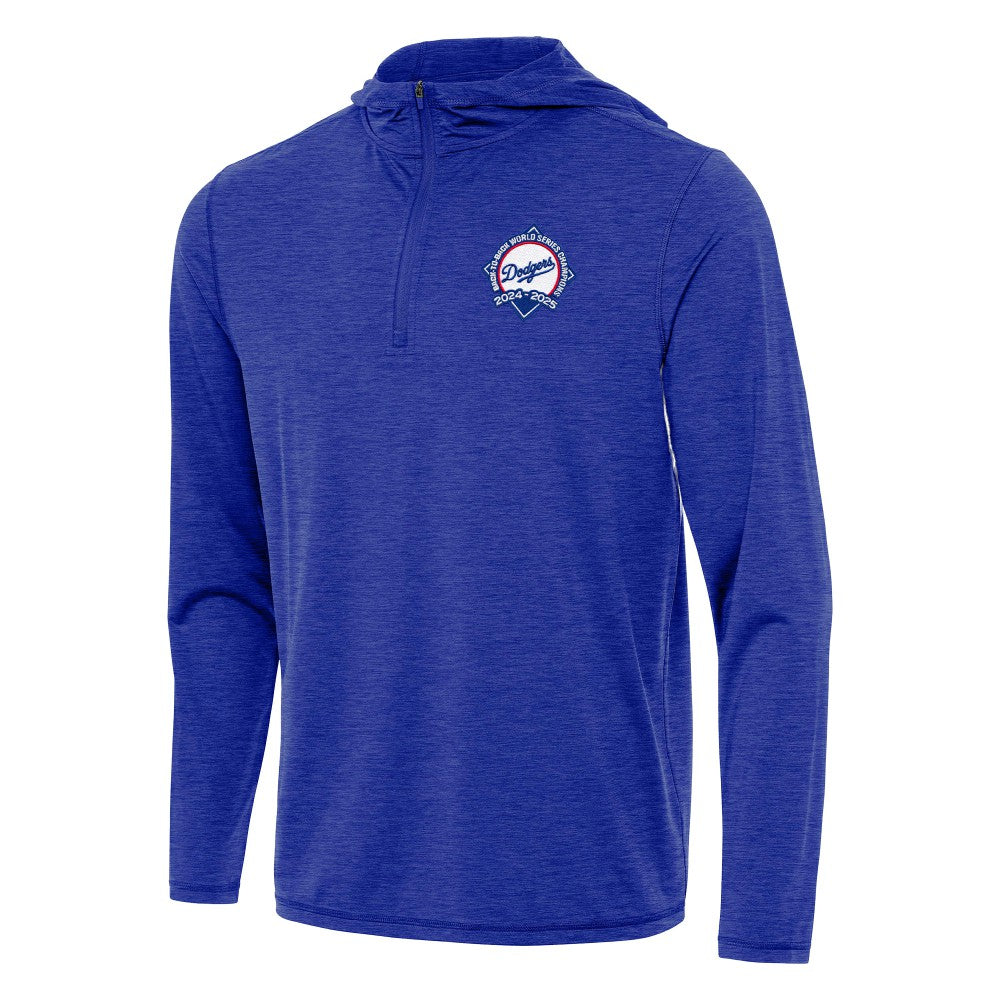 MLB Los Angeles Dodgers Antigua Back-to-Back World Series Champions Tidy Quarter-Zip Hoodie