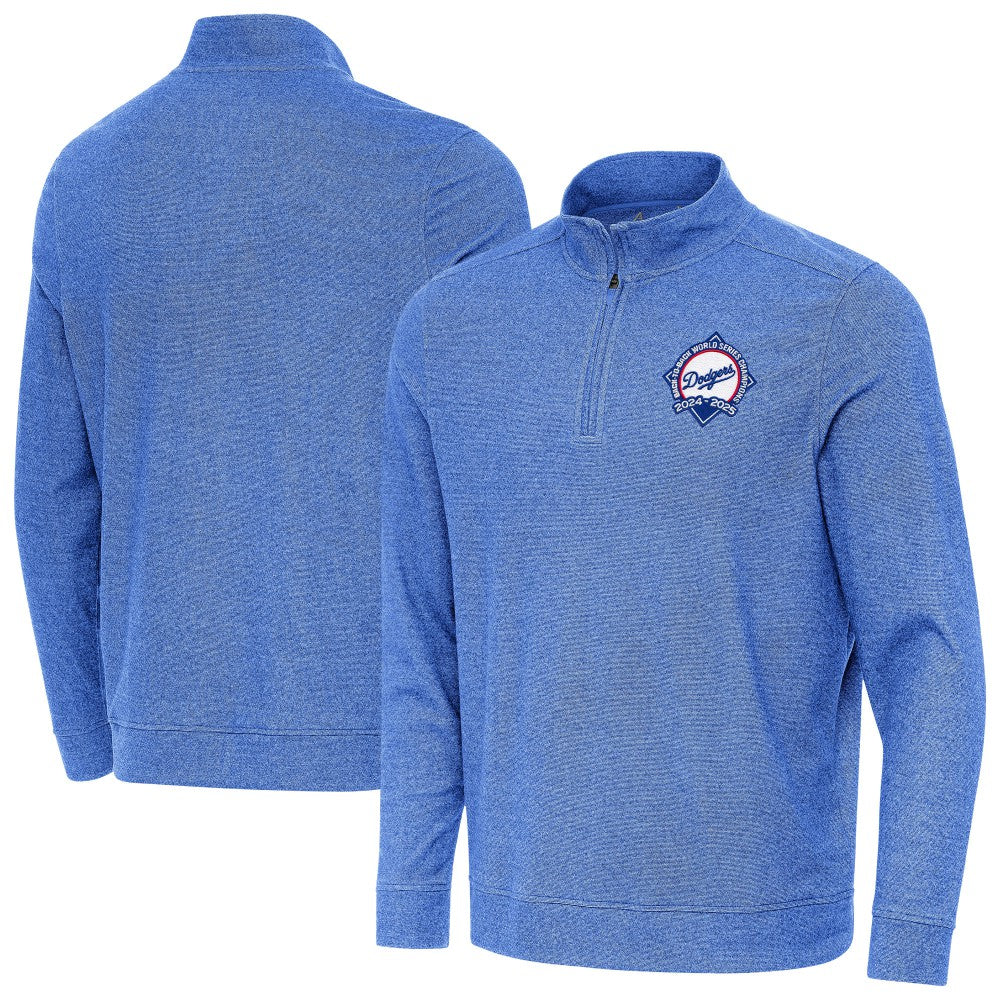 MLB Los Angeles Dodgers Antigua Back-to-Back World Series Champions Subtle Quarter-Zip Pullover