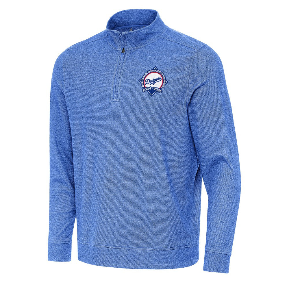MLB Los Angeles Dodgers Antigua Back-to-Back World Series Champions Subtle Quarter-Zip Pullover