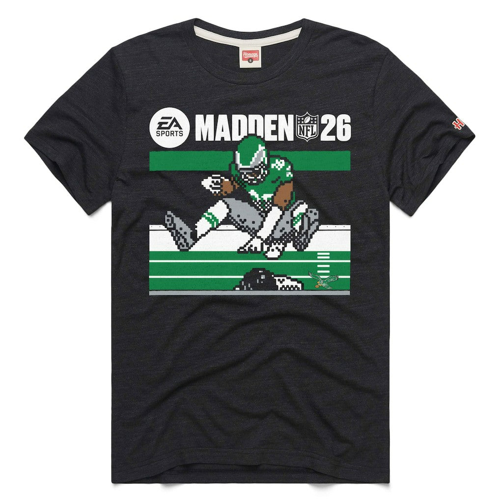 Saquon Barkley  Homage Unisex Madden NFL '26 Retro Cover Tri-Blend T-Shirt - Philadelphia Eagles