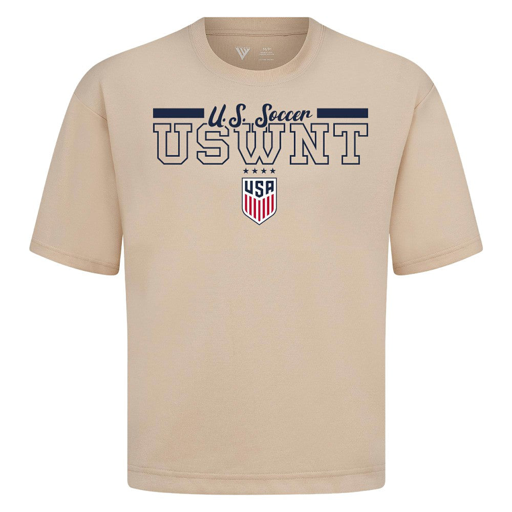 USWNT Levelwear Vanguard Luxe Signature T-Shirt -  Khaki