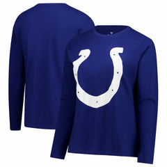 Women's Plus Size Scoop Neck Long Sleeve T-Shirt - Indianapolis Colts