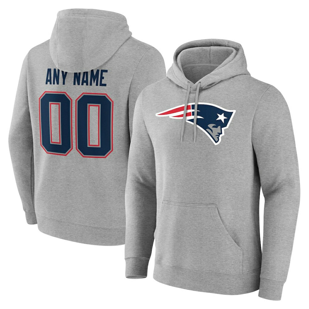 Big & Tall Team Authentic Custom Hoodie - New England Patriots