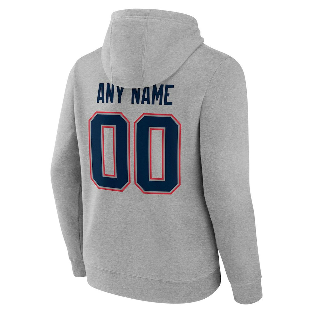 Big & Tall Team Authentic Custom Hoodie - New England Patriots