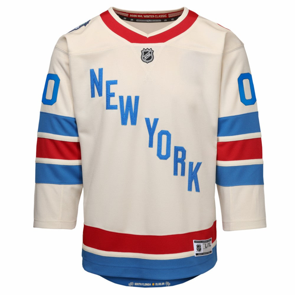 NHL White New York Rangers Outerstuff Youth 2026 NHL Winter Classic Premier Custom Jersey