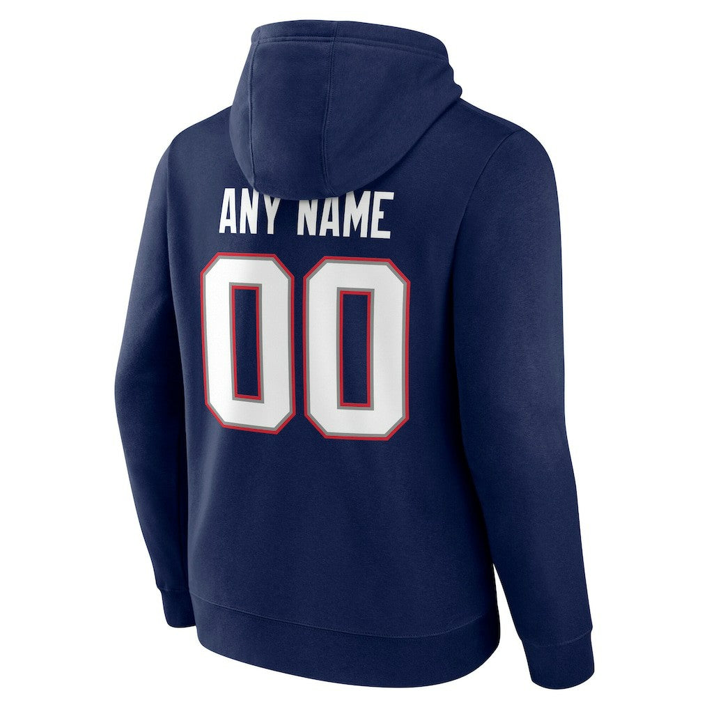 Big & Tall Team Authentic Custom Hoodie - New England Patriots
