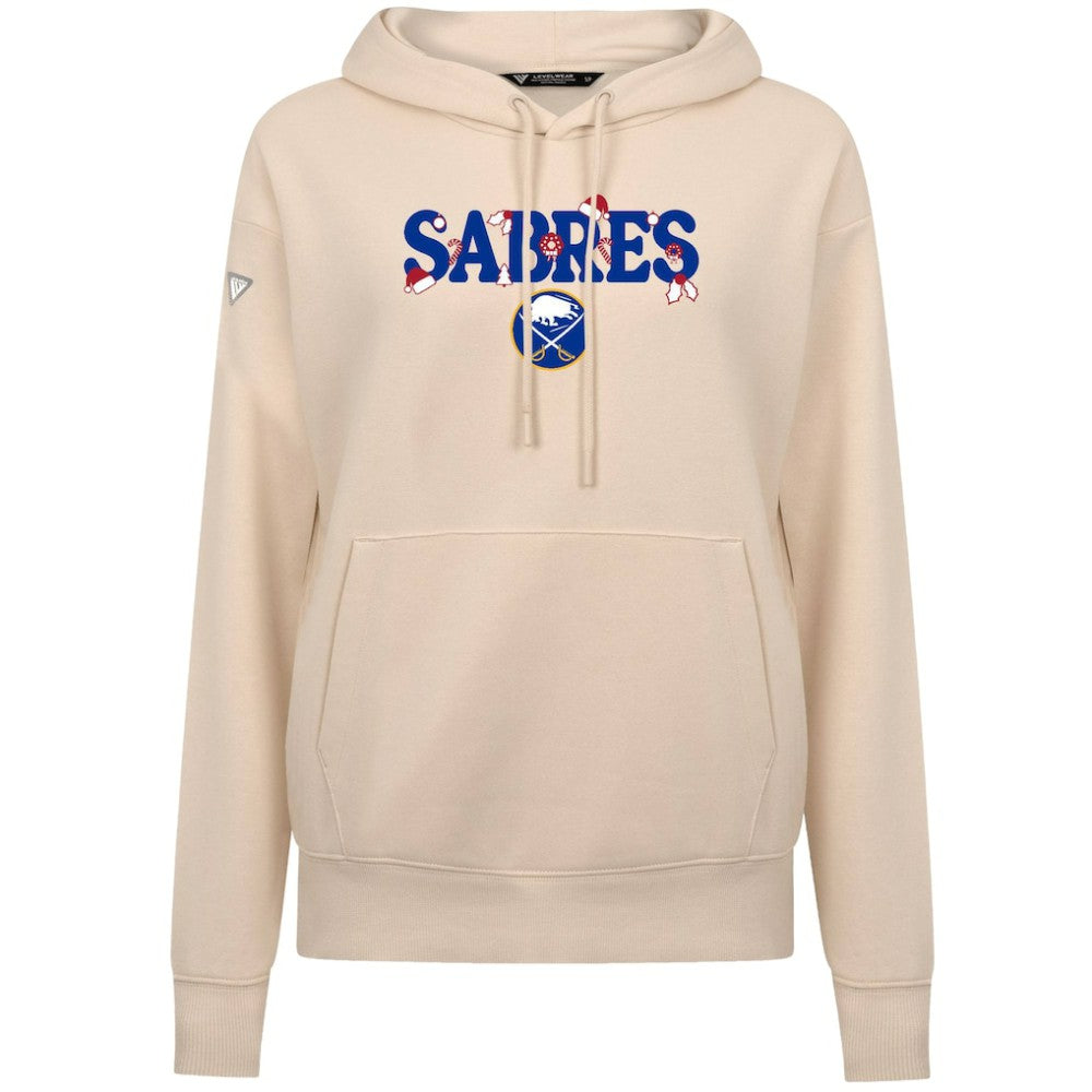 NHL Khaki Buffalo Sabres Levelwear Women's Festive Holiday Adorn Hoodie
