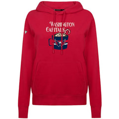 NHL Red Washington Capitals Levelwear Women's Mellow Holiday Adorn Hoodie
