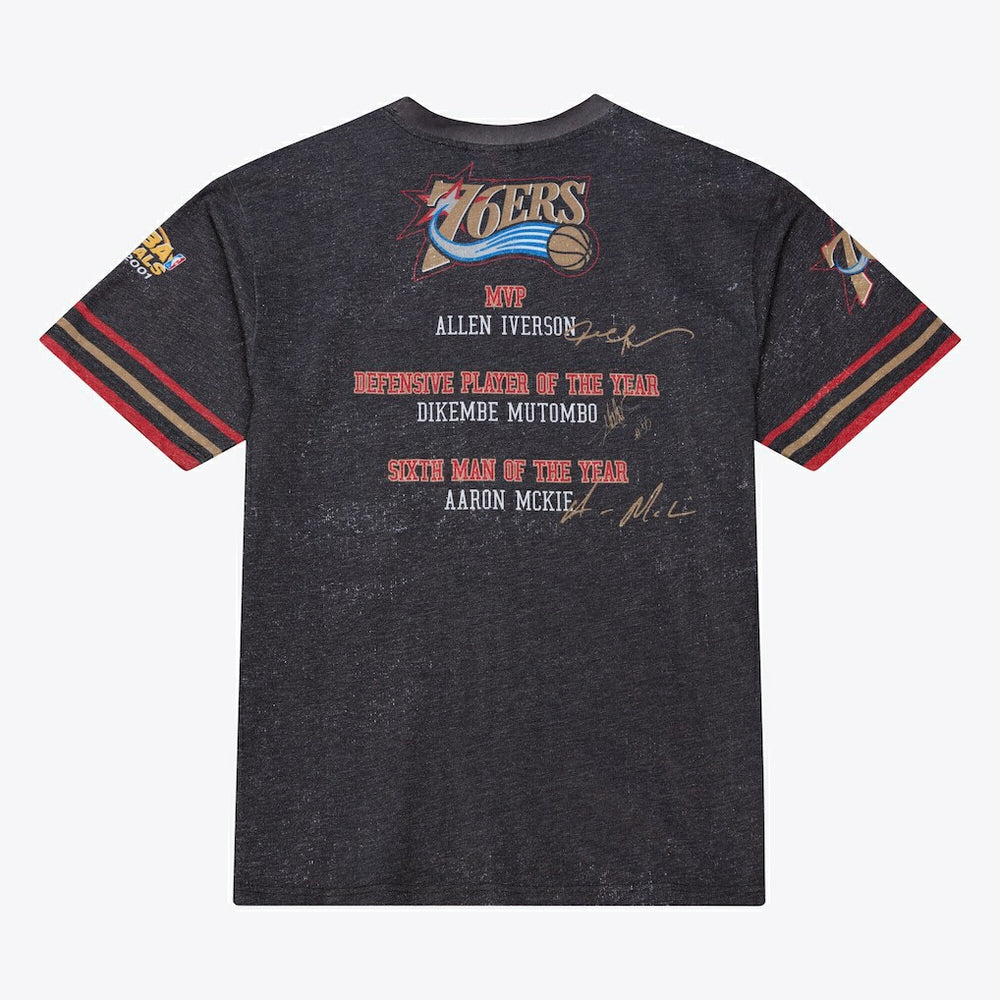 NBA Philadelphia 76ers Hardwood Classics Originals Collection 2000-2001 Team Roster T-Shirt