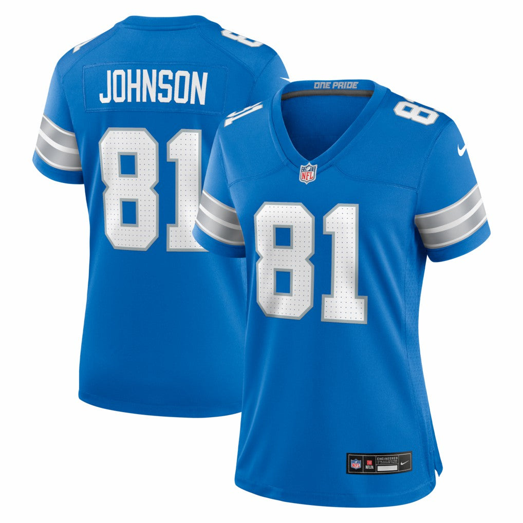 Calvin Johnson  Women's Team Retired Game Jersey - Detroit Lions
