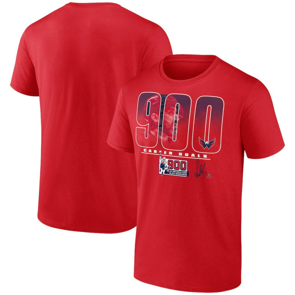 NHL Red Alexander Ovechkin Washington Capitals 900th Career Goal T-Shirt