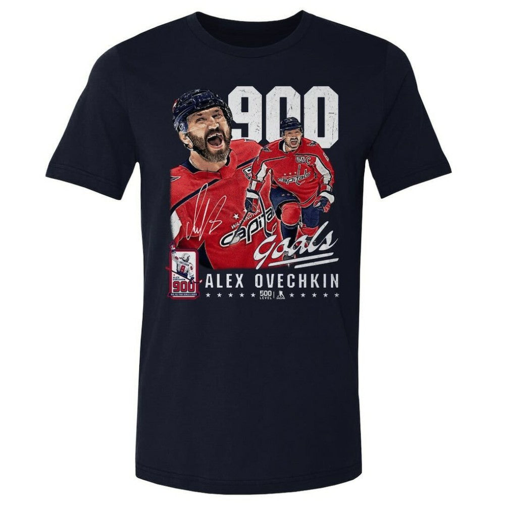 NHL Navy Alexander Ovechkin Washington Capitals 500 Level 900th Career Goal Tri-Blend T-Shirt