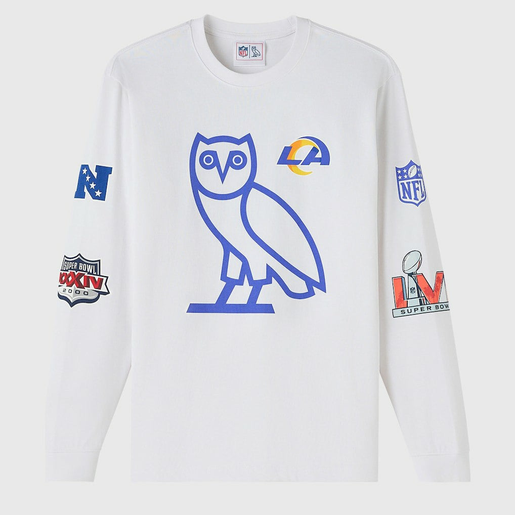 OVO x NFL Unisex Long Sleeve T-Shirt - Los Angeles Rams
