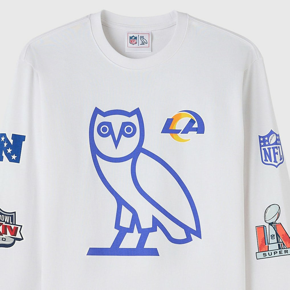 OVO x NFL Unisex Long Sleeve T-Shirt - Los Angeles Rams