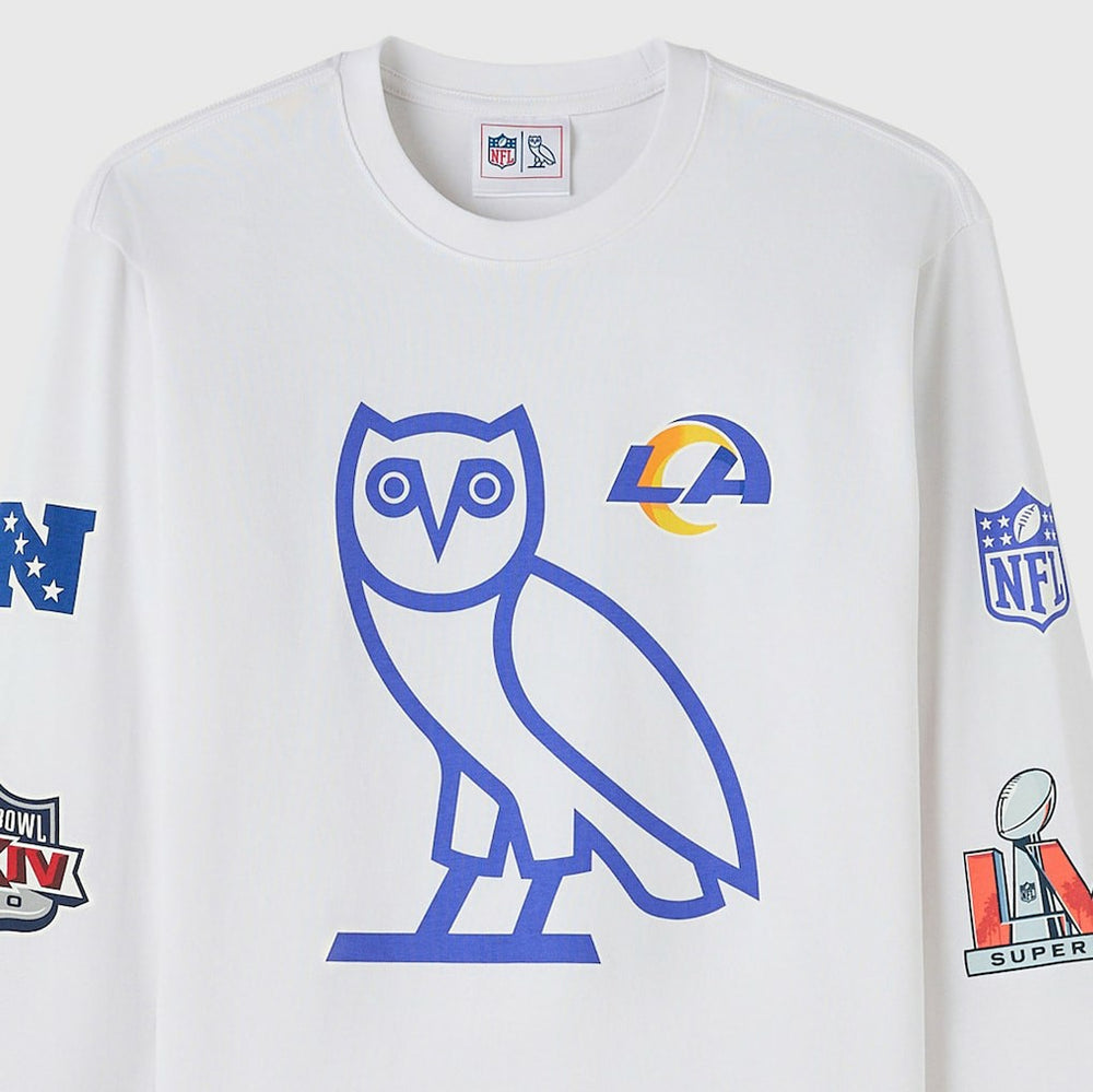 OVO x NFL Unisex Long Sleeve T-Shirt - Los Angeles Rams