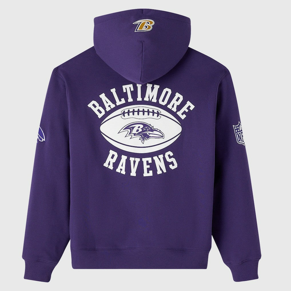 OVO x NFL Unisex Full-Zip Waffle-Lined Hoodie - Baltimore Ravens