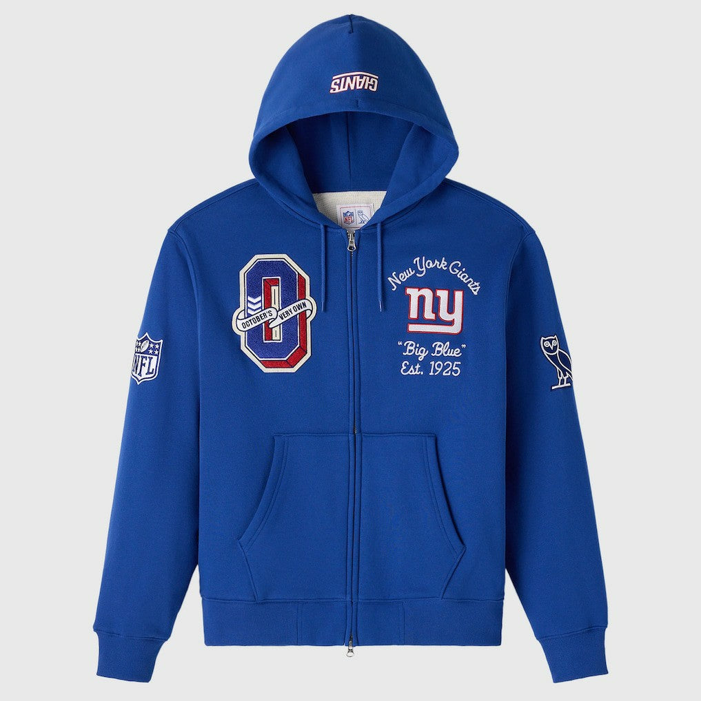 OVO x NFL Unisex Full-Zip Waffle-Lined Hoodie - New York Giants