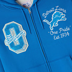 OVO x NFL Unisex Full-Zip Waffle-Lined Hoodie - Detroit Lions