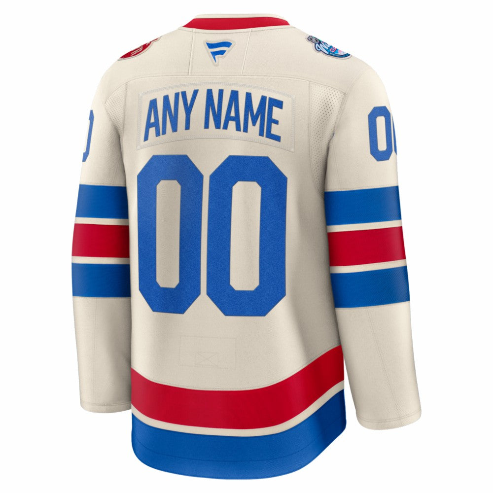 NHL Beige New York Rangers Fanatics 2026 NHL Winter Classic Premium Custom Jersey